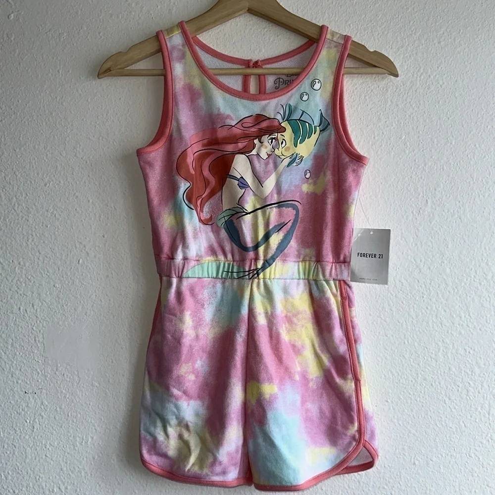 Forever 21 Disney Princess Ariel Terry Cloth Girls Romper Sz. 9/10 NWT!